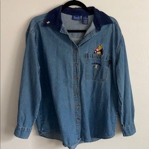 Winnie-the-Pooh Vintage Disney Denim Shirt
